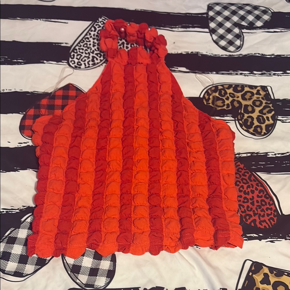 Orange Sleeveless Top